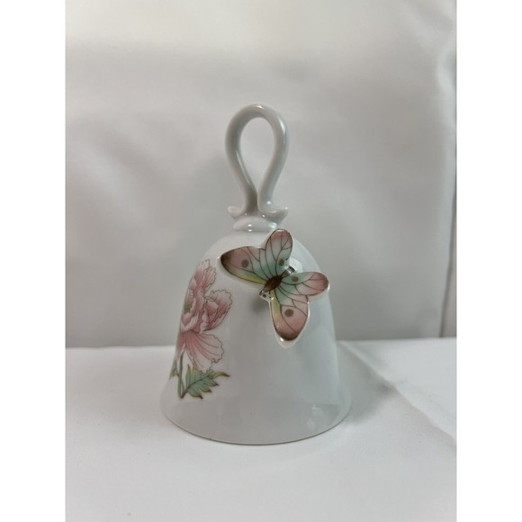 VTG 1982 Arnart Imports "La Belle Butterfly" Pink Flower 3D Butterfly Bell‎ Rare - Picture 2 of 6
